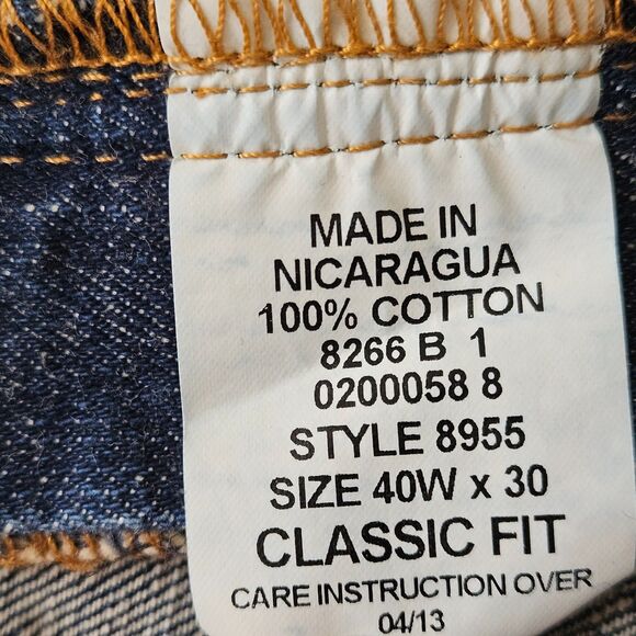 Saddlebred Jeans Mens 40x30 Straight Leg Blue Denim Classic Fit - Picture 4 of 8